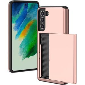 iMoshion Backcover met pasjeshouder voor de Samsung Galaxy S21 FE - Rosé Goud