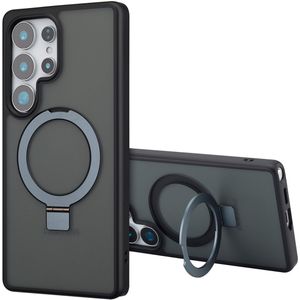 Accezz Ring Stand Backcover met MagSafe voor de Samsung Galaxy S25 Ultra - Zwart