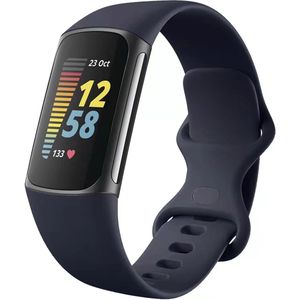 imoshion Siliconen bandje voor de Fitbit Charge 5 / Charge 6 - Maat S - Donkerblauw