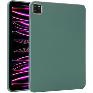 Accezz Liquid Silicone Backcover met penhouder voor de iPad Pro 11 (2018 - 2022) - Donkergroen