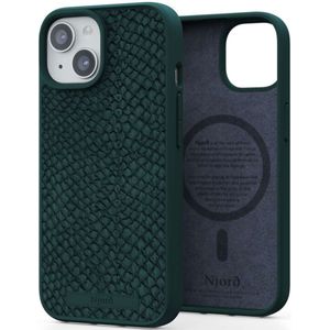 Njorð Collections Salmon Leather MagSafe Case voor de iPhone 15 - Green