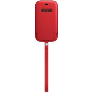 Apple Leather Sleeve MagSafe voor de iPhone 12 Mini - Scarlet Red