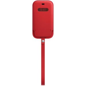 Leather Sleeve MagSafe voor de Apple iPhone 12 Mini - Scarlet Red