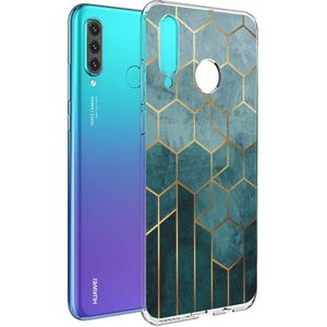 iMoshion Design hoesje voor de Huawei P30 Lite - Patroon - Groen