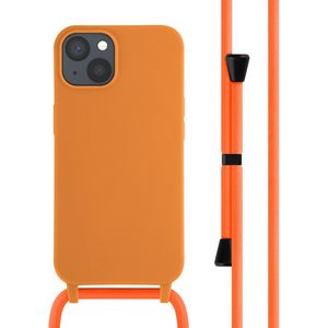 iMoshion Siliconen hoesje met koord voor de iPhone 13 - Oranje