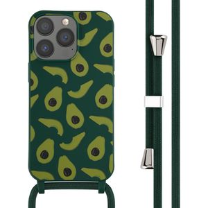 iMoshion Siliconen design hoesje met koord voor de iPhone 13 Pro - Avocado Green