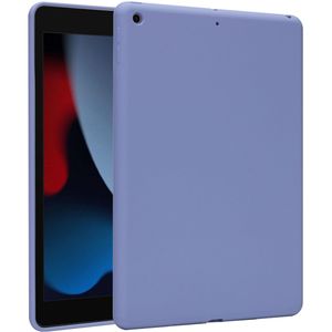 Accezz Liquid Silicone Backcover voor de iPad 9 (2021) 10.2 inch / iPad 8 (2020) 10.2 inch / iPad 7 (2019) 10.2 inch - Lila