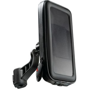 Lampa Smart Scooter Case - Telefoonhouder scooter - Spatwaterbestendig - Spiegel en windscherm bevestiging - Zwart