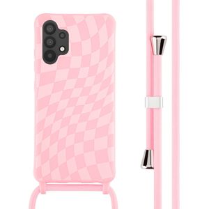 iMoshion Siliconen design hoesje met koord voor de Samsung Galaxy A32 (4G) - Retro Pink