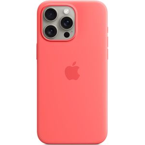 Apple Silicone Backcover MagSafe voor de iPhone 15 Pro Max - Guava