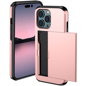 iMoshion Backcover met pasjeshouder voor de iPhone 14 Pro - Rosé Goud