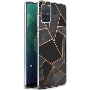 iMoshion Design hoesje voor de Samsung Galaxy A71 - Grafisch Koper / Zwart