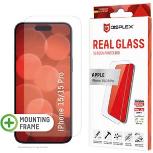 Displex Screenprotector Real Glass voor de iPhone 15 / 15 Pro