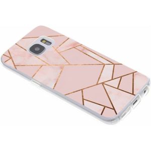 Design Backcover voor Samsung Galaxy S7 - Grafisch Roze / Koper