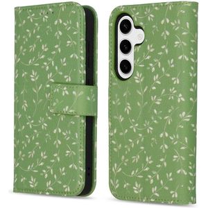 iMoshion Design Bookcase voor de Samsung Galaxy S24 - Green Flowers