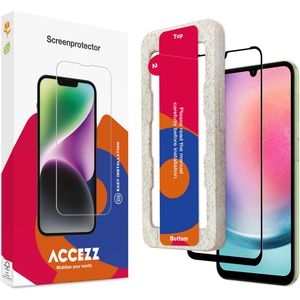 Accezz Gehard Glas Full Cover Screenprotector met applicator voor de Samsung Galaxy A25