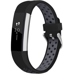 iMoshion Siliconen sport bandje voor de Fitbit Alta (HR) - Zwart/Grijs