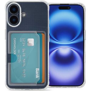 imoshion Softcase Backcover met pasjeshouder voor de Apple iPhone 16 - Transparant