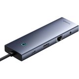 Baseus - UltraJoy 10-in-1 USB-C Hub - Docking Station - Space Grey - 4K 60Hz - 100 Watt Opladen