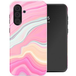 Selencia Vivid Tough Backcover voor de Samsung Galaxy A36 / A56 - Pastel Lipstick Marble