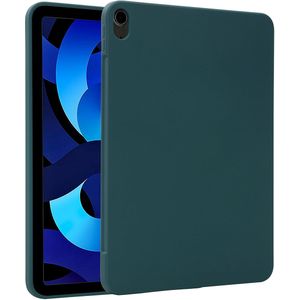 Accezz Liquid Silicone Backcover met penhouder voor de iPad Air 11 inch (2024) M2 / Air 5 (2022) / Air 4 (2020) - Donkergroen