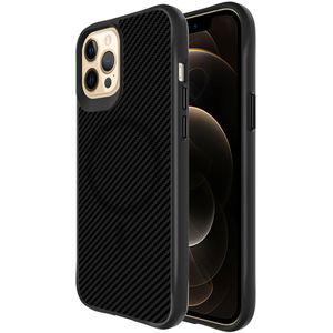 iMoshion Rugged Hybrid Carbon Case met MagSafe voor de iPhone 12 (Pro) - Zwart