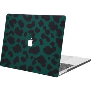 iMoshion Design Laptop Cover voor de MacBook Pro 15 inch (2016-2019) - A1707 / A1990 - Green Leopard