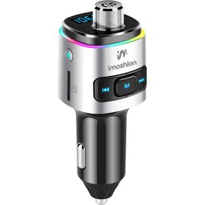 imoshion - Bluetooth FM Transmitter - Zwart - met Power Delivery USB-C Oplaadpoort