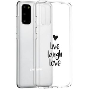 iMoshion Design hoesje voor de Samsung Galaxy S20 - Live Laugh Love - Zwart