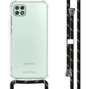 iMoshion Backcover met koord voor de Samsung Galaxy A22 (5G) - Zwart / Goud