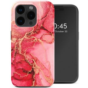 Selencia Vivid Tough Backcover met MagSafe voor de Apple iPhone 15 Pro Max - Rosy Marble