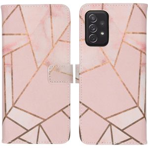 iMoshion Design Softcase Bookcase voor de Samsung Galaxy A72 - Pink Graphic