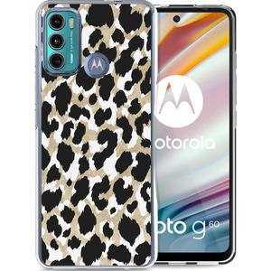 iMoshion Design hoesje voor de Motorola Moto G60 - Luipaard / Zwart