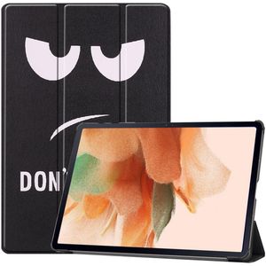 iMoshion Design Trifold Bookcase voor de Samsung Galaxy Tab S8 Plus / S7 Plus / S7 FE 5G - Don't touch