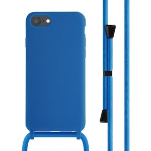 iMoshion Siliconen hoesje met koord voor de iPhone SE (2022 / 2020) / 8 / 7 - Blauw