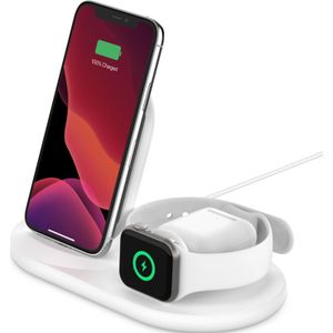 Belkin 3-in-1 Wireless Charger iPhone + Apple Watch + AirPods - 7.5W - Wit
