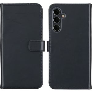 Selencia Echt Lederen Bookcase voor de Samsung Galaxy A16 - Zwart