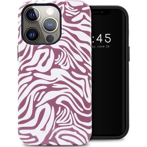 Selencia Vivid Tough Backcover voor de Apple iPhone 13 Pro - Trippy Swirl Dark Rose