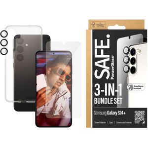 PanzerGlass Safe 3-in-1 pack - Hoesje + screenprotector + camera protector voor de Samsung Galaxy S24 Plus