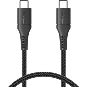 iMoshion Braided USB-C naar USB-C kabel - 0,25 meter - Zwart