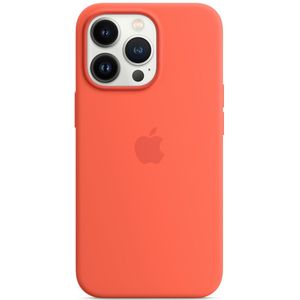 Silicone Backcover MagSafe voor de Apple iPhone 13 Pro - Nectarine