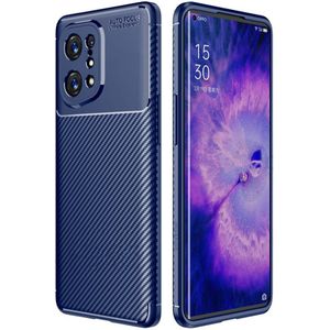 iMoshion Carbon Softcase Backcover voor de Oppo Find X5 - Blauw