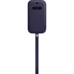 Apple Leather Sleeve MagSafe voor de iPhone 12 Mini - Deep Violet