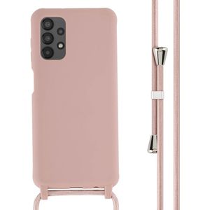 iMoshion Siliconen hoesje met koord voor de Samsung Galaxy A13 (4G) - Sand Pink