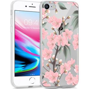 iMoshion Design hoesje voor de iPhone SE (2022 / 2020) / 8 / 7 / 6s - Bloem - Roze / Groen