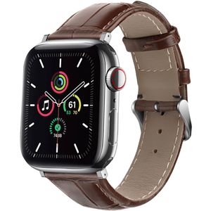 iMoshion Lederen krokodil bandje voor de Apple Watch Series 1-9 / SE - 38/40/41 mm - Bruin