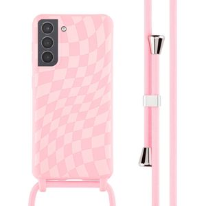 iMoshion Siliconen design hoesje met koord voor de Samsung Galaxy S21 - Retro Pink
