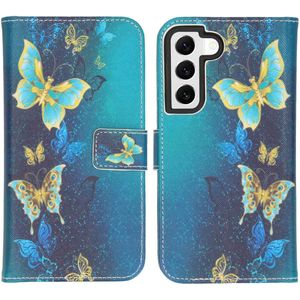 iMoshion Design Softcase Bookcase voor de Samsung Galaxy S22 - Blue Butterfly