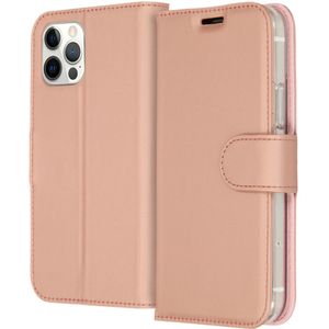Accezz Wallet Softcase Bookcase voor de iPhone 12 (Pro) - Rosé Goud