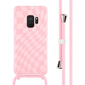 iMoshion Siliconen design hoesje met koord voor de Samsung Galaxy S9 - Retro Pink